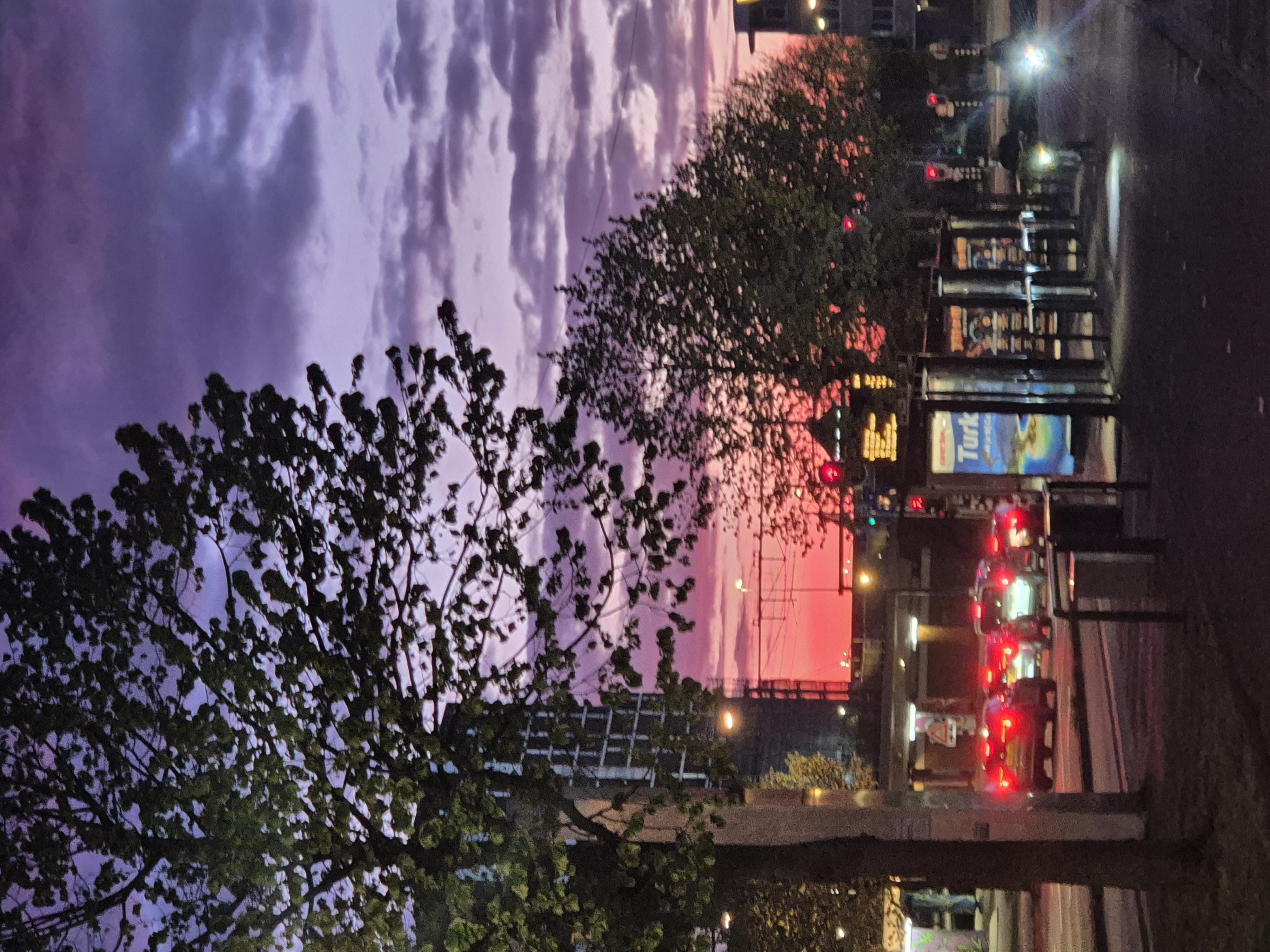 Avondrood bij de Bushalte